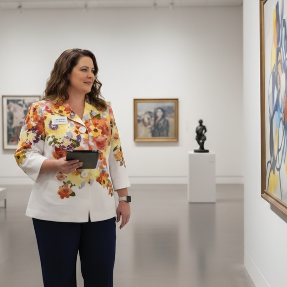 Coldwater Creek Size 14/L NEW Blazer Jacket Floral Watercolor 3/4 Sleeve Lined - Picture 12 of 13